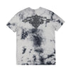 Embroidery cross skull short sleeve silver stain