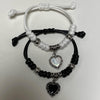 Heart twist bracelet set