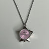 Light pink star watch necklace