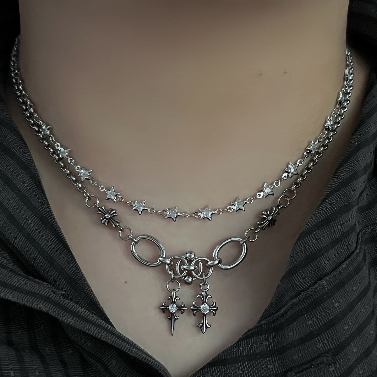 Star crystal chain necklace – TOOFOOFEEFA