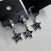 silver eclipse hoop earrings set