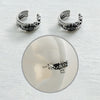 Classic frame black cubic earcuff