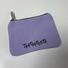 Canvas purple multi cat pouch