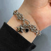 Star heart piercing bracelet