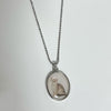 Oval cat necklace