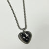 Stuffed set heart chain necklace