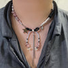 Ribbon drop star bead necklace