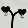 Bunny tail hoop earrings