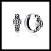 Multi cross bling hoop earrings