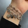 Star heart piercing bracelet