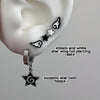 silver eclipse hoop earrings set
