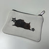 Canvas black cat pouch