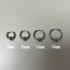 14mm Silver 5 ring hoop earrings