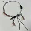 Ribbon drop star bead necklace