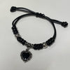 Black heart twist bracelet