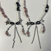 Ribbon drop star bead necklace