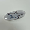 Silver star white hair clip