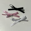 Classic white ribbon hair clip