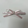 Pink ribbon heart hair clip