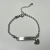 Custom engrave tag bear charm bracelet