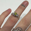 Cupcake cream yellow sterling silver ring