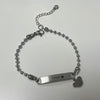 Custom engrave tag bear charm bracelet