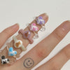 cow black heart mini wave ring