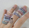 holographic navy purple ring