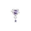 Purple Heart orbit crystal drop piercing