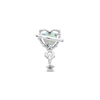 Crystal Heart orbit crystal drop piercing