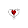 Red Fancy heart piercing
