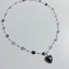 black heart fairy tourmaline gemstone necklace