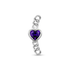 Purple Heart chain stud piercing
