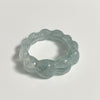 milky green ball wave ring