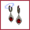 fancy red hoop earrings
