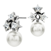 Star pearl crystal earrings