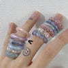 holographic purple wave ring