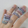holographic ball navy purple ring