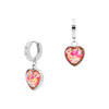 Bubble pop confetti heart hoop earrings