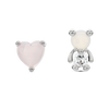 Pastel bear heart mix and match earrings