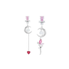 Pink moon fairy drop earrings