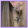 Teddy bear hoop stud earrings