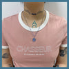 kitty frame blue chain necklace