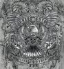Embroidery skull eagle sweatshirt gray