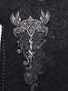 Embroidery rose stick short sleeve black mineral