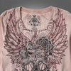 Ribbon skull long sleeve vintage pink
