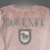 Ribbon skull long sleeve vintage pink