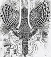Embroidery owl zip up hoodie white