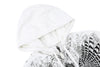 Embroidery owl zip up hoodie white