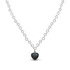 Star black heart necklace